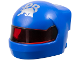Part No: 7071pb04  Name: Minifigure, Headgear Helmet Formula 1 with Molded Trans-Red Visor and Printed Racing Bulls Logo Silver 'RB' and Bull Pattern