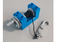 Part No: 73037c01  Name: String Reel Winch 2 x 4 x 2 (Light Gray Drum) with String and Light Gray Crane Hook Left