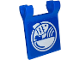 Part No: 80326pb045  Name: Flag 2 x 2 Square with Flared Edge with White Bowl and Fish Logo Pattern (Sticker) - Set 910060