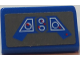 Part No: 85984pb161  Name: Slope 30 1 x 2 x 2/3 with Blue SW Control Panel on Dark Bluish Gray Background Pattern (Sticker) - Set 9525