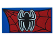 Part No: 87079pb0242  Name: Tile 2 x 4 with Black Spider with White Outline on Red Spider-Man Web Pattern