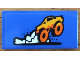 Part No: 87079pb0767  Name: Tile 2 x 4 with Orange Monster Truck and White Dust Pattern (Sticker) - Set 60180