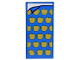 Part No: 87079pb1191  Name: Tile 2 x 4 with Blue Blanket with Gold Apples Pattern (Sticker) - Set 43205
