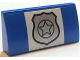 Part No: 88930pb078  Name: Slope, Curved 2 x 4 x 2/3 with Bottom Tubes with Police Badge Pattern (Sticker) - Set 60045