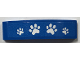 Part No: 93273pb231  Name: Slope, Curved 4 x 1 x 2/3 Double with White Paw Prints Pattern (Sticker) - Set 40479