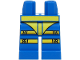 Part No: 970c00pb1737  Name: Hips and Legs with Super Hero Costume with Yellow Leotard and Belts with Buckles Pattern