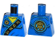 Part No: 973pb1907  Name: Torso Ninjago Robe with Gold Asian Characters on Black Sash and Jay Power Emblem Pattern