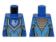 Part No: 973pb2238  Name: Torso Nexo Knights Armor with Orange and Gold Circuitry and Blue Emblem with White Chicken Pattern