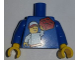 Part No: 973pb2321c01  Name: Torso LEGO KidsFest Boy Holding Red Brick Pattern / Blue Arms / Yellow Hands