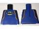 Part No: 973pb2538  Name: Torso Batman Wetsuit with Black and Orange Trim, Batman Logo Pattern