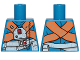 Part No: 973pb3292  Name: Torso SW Jumpsiut, Orange Crossed Belts and Front Panel Pattern (Rio Durant)