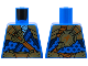 Part No: 973pb4765  Name: Torso Tunic with Dark Blue Trim, Gold Armor, Dark Orange Strap and Ninjago Logogram Letter J on Back Pattern