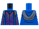Part No: 973pb4819  Name: Torso Robe over Dark Purple Shirt, Magenta and Gold Trim Pattern