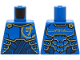 Part No: 973pb5547  Name: Torso Armor Plates over Dark Blue Tunic, Gold Trim and Ninjago Logogram Letter J, 'JAY' on Back Pattern