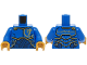 Part No: 973pb5547c01  Name: Torso Armor Plates over Dark Blue Tunic, Gold Trim and Ninjago Logogram Letter J, 'JAY' on Back Pattern / Blue Arms / Pearl Gold Hands