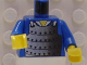 Part No: 973px16c01  Name: Torso Castle Ninja Armor Plate Mail Pattern / Blue Arms / Yellow Hands