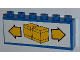 Part No: BA003pb10  Name: Stickered Assembly 6 x 1 x 2 with Boxes and Arrows Pattern (Sticker) - Sets 6377 / 6391 - 2 Brick 1 x 6