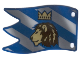 Part No: bb0158a  Name: Plastic Flag with Lion with Crown Pattern, Large (Horizontal)
