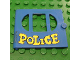 Part No: fabak3pb05  Name: Fabuland Door with Oval Pane in 3 Sections with 'POLICE' Pattern (Sticker) - Sets 140-1 / 350-3