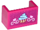 Part No: 23969pb001  Name: Panel 1 x 2 x 1 with Rounded Corners and 2 Sides with Cupcake, Hearts and Swirls Pattern (Sticker) - Set 41119