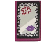 Part No: 26603pb483  Name: Tile 2 x 3 with Mirror with Red 'RR', Medium Lavender Lips and Black Border with Diamonds Pattern (Sticker) - Set 41254