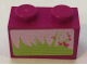 Part No: 3004pb164  Name: Brick 1 x 2 with Grass and Hearts Pattern (Sticker) - Set 7586