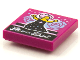 Part No: 3068pb1601  Name: Tile 2 x 2 with BeatBit Album Cover - Singer with Pink Hair in Black Dress Pattern