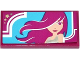Part No: 87079pb0209  Name: Tile 2 x 4 with Woman with Long Hair Pattern (Sticker) - Set 41093