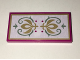 Part No: 87079pb0329  Name: Tile 2 x 4 with Gold Crest and Sand Green Scrollwork Pattern (Sticker) - Set 41068