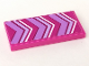 Part No: 87079pb0750  Name: Tile 2 x 4 with Lavender and White Chevrons Pattern (Sticker) - Set 41324