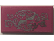 Part No: 87079pb1106  Name: Tile 2 x 4 with Silver Elves Vines and Flowers on Magenta Background Pattern (Sticker) - Set 41194