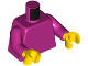 Part No: 973c091  Name: Torso Plain / Magenta Arms / Yellow Hands