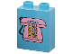 Part No: 4066pb101  Name: Duplo, Brick 1 x 2 x 2 with Telephone Pattern 1, Pink with Yellow Buttons