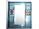 Part No: 45402px3  Name: Door, Frame 2 x 8 x 8 with Blinds and Menu Pattern