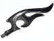 Part No: 18396pb03  Name: Wave Rounded Curved Double with Axle End (Flame) with Marbled Black Pattern