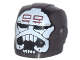 Part No: 28631pb19  Name: Minifigure, Headgear Helmet Armor Plates and Ear Protectors with SW Wrecker White Skull and Teeth, Dark Red Markings Pattern