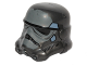 Part No: 30408pb10  Name: Minifigure, Headgear Helmet SW Stormtrooper, 2 Chin Holes, Dark Bluish Gray and Sand Blue Pattern (Shadow Stormtrooper)