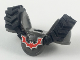 Part No: 34706c01pb01  Name: Minifigure Armor Breastplate with Rubber Tire Treads and Red Crooked Bat Pattern