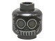 Part No: 3626cpb1424  Name: Minifigure, Head Alien Black Mask with Goggles and Metal Mouth Grate Pattern - Hollow Stud