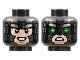 Part No: 3626pb2930  Name: Minifigure, Head Dual Sided Armor with Light Nougat Face, Silver Trim, Eyes Showing / Goggles with Green Lenses Pattern