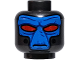 Part No: 3626pb3144  Name: Minifigure, Head Alien with SW Duros Blue Face, Dark Blue Facial Lines, Large Red Eyes, Frown, and Black Breathing Tube Ports (Cad Bane) Pattern