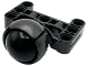 Part No: 39370c02  Name: Technic, Steering Ball Joint Large Receptacle with H-Shape Perpendicular Thick Liftarm with Black Wheel Ball, Hard Plastic 19mm D. (39370 / 52629)