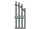Part No: 42448  Name: Door 1 x 4 x 9 Arched Gate with Bars and Three Studs