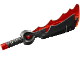 Part No: 4924pb01  Name: Minifigure, Weapon Sword with Molded Trans-Red Pommel, Jewel in Hilt, and Trailing Edge Pattern