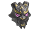 Part No: 86211pb01  Name: Minifigure, Visor Mask Ninjago Crystal King with Large Gold Markings and Magenta and Bright Pink Eyes Pattern