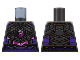 Part No: 973pb4747  Name: Torso Armor, Silver Spikes and Scales, Magenta Dragon Logo and Midriff, Dark Purple Trim Pattern