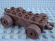 Part No: 2312c04  Name: Duplo Car Base 2 x 6 with Open Hitch End and Brown Wheels