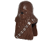 Part No: 30483pb01  Name: Minifigure, Head, Modified SW Wookiee, Chewbacca with Black Nose and Silver Bandolier Pattern