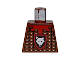 Part No: 973pb0727  Name: Torso Castle Knights Kingdom Wolf Head, Studded Armor, Red Collar Pattern