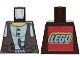 Part No: 973px190a  Name: Torso Adventurers Desert Vest over White Shirt, Slingshot Pattern - LEGO Logo on Back